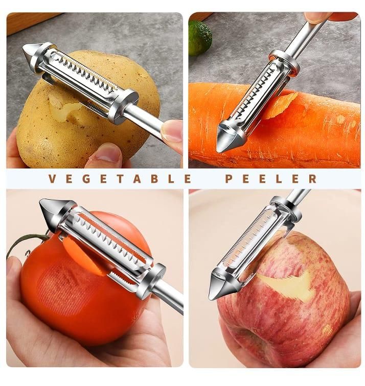 Multifunctional Carrot Fruit Kiwi Vegetable Fruit Peelers, Stainless Steel Peeler Straight Peeler
