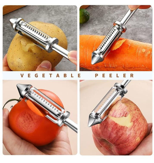 Multifunctional Carrot Fruit Kiwi Vegetable Fruit Peelers, Stainless Steel Peeler Straight Peeler