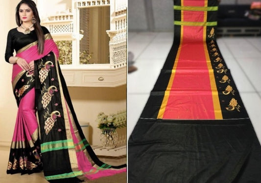 Satin Gota Printed Regular Saree