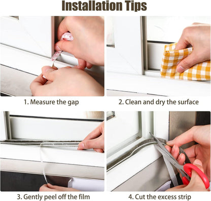 Self Adhesive Pile Weather Stripping  Tape (10 Meters)